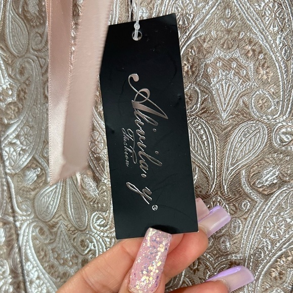 NWT alivila y fashion rose gold paisley corset size 5XL - Picture 3 of 11